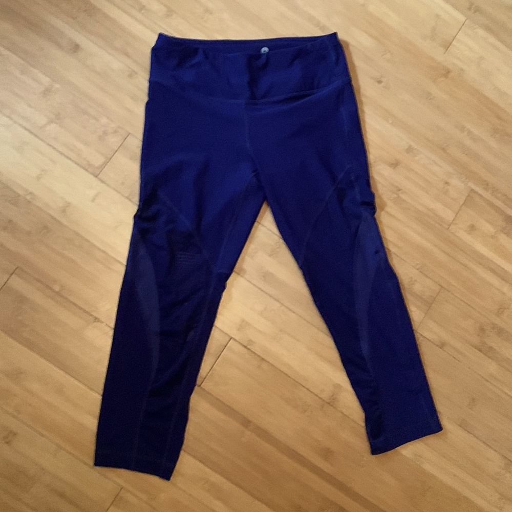 Blue sheer leggings